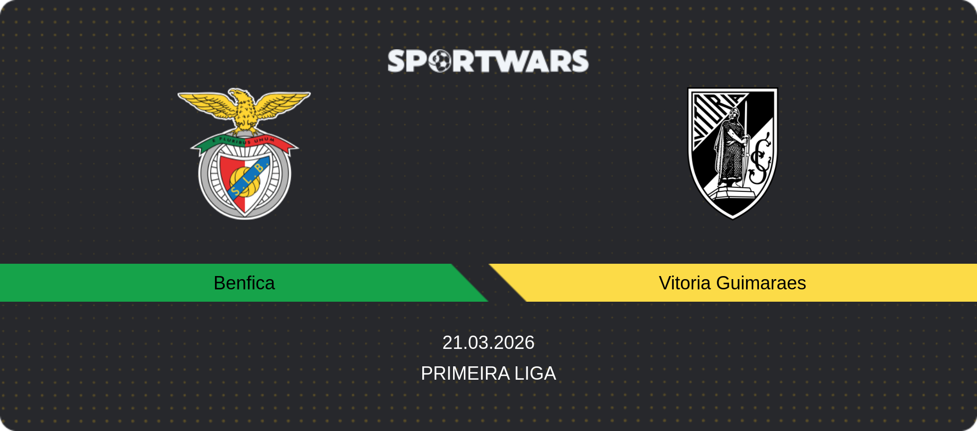 Match prediction Benfica — Vitoria Guimaraes, Primeira Liga, 21.03.2026
