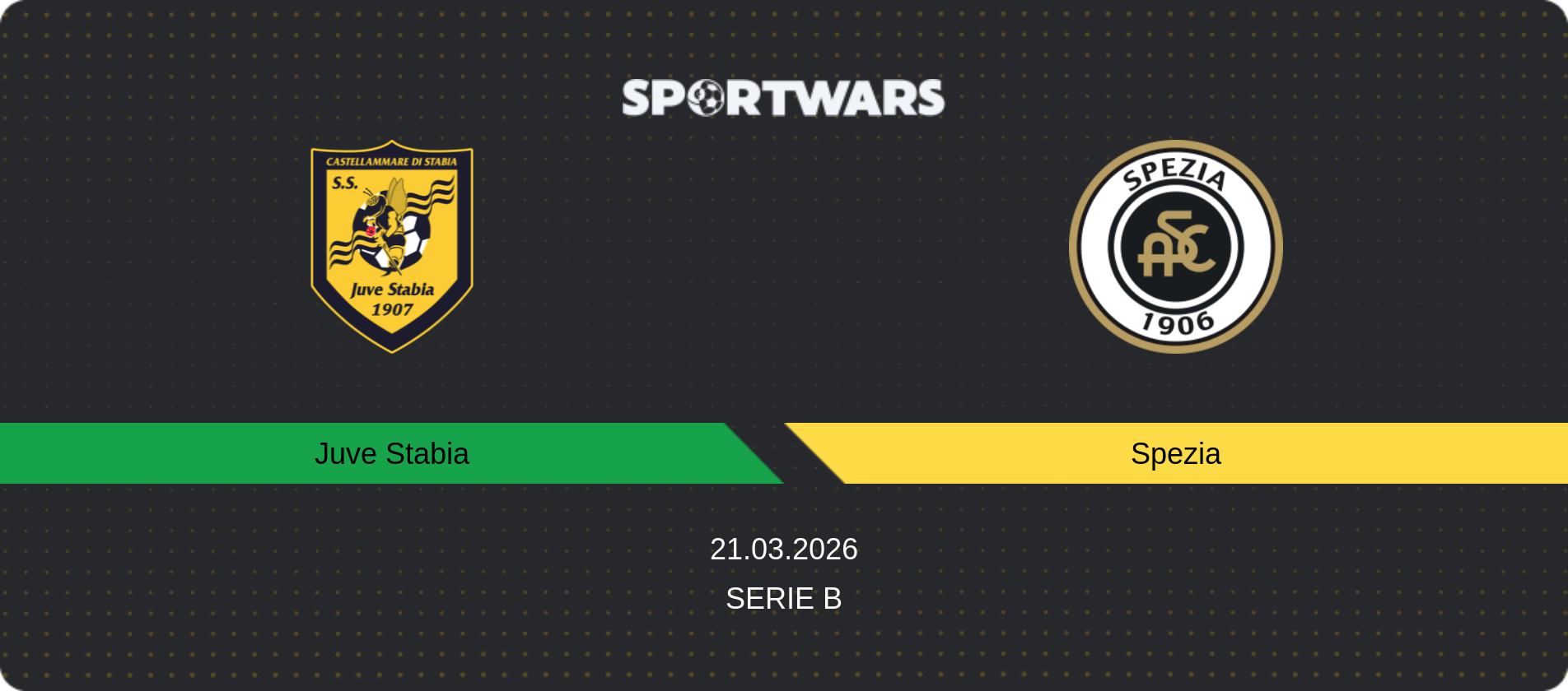 Match prediction Juve Stabia — Spezia, Serie B, 21.03.2026