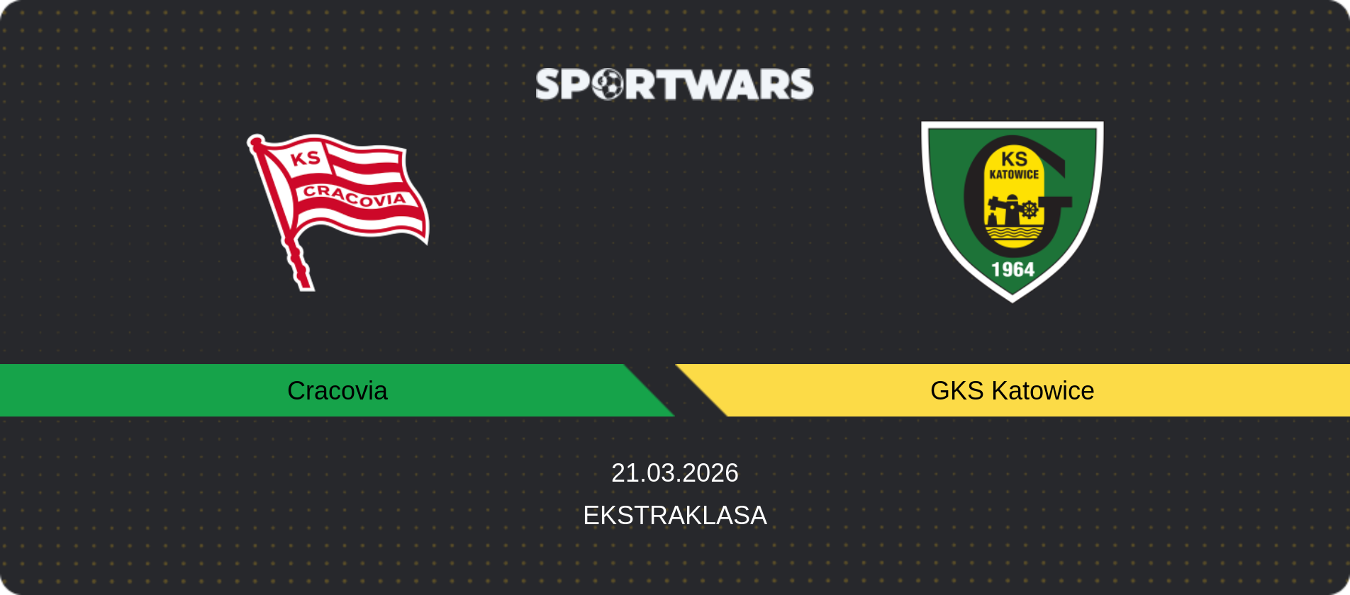 Match prediction Cracovia — GKS Katowice, Ekstraklasa, 21.03.2026