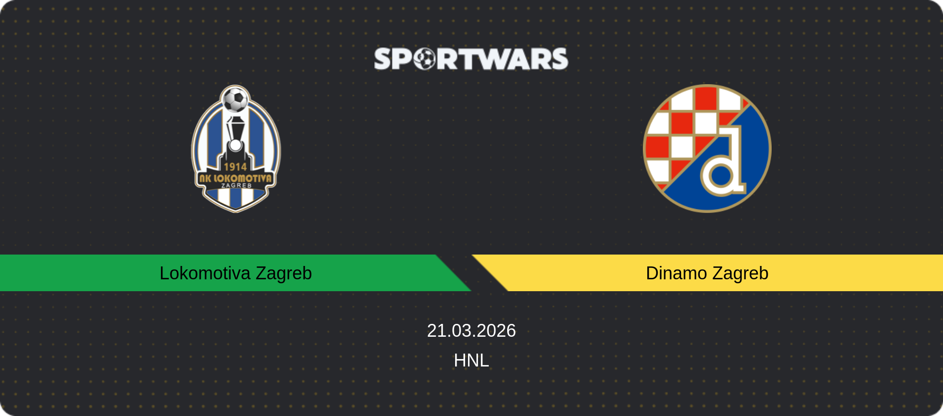 Match prediction Lokomotiva Zagreb — Dinamo Zagreb, HNL, 21.03.2026