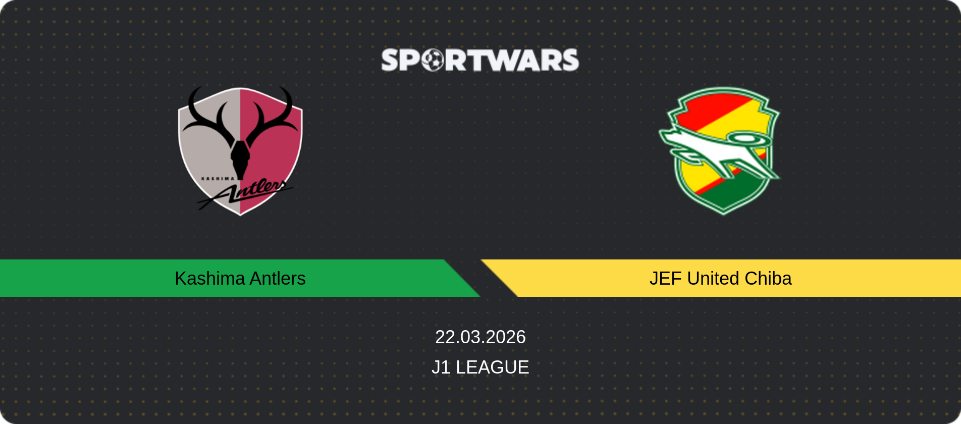 Match prediction Kashima Antlers — JEF United Chiba, J1 League, 22.03.2026