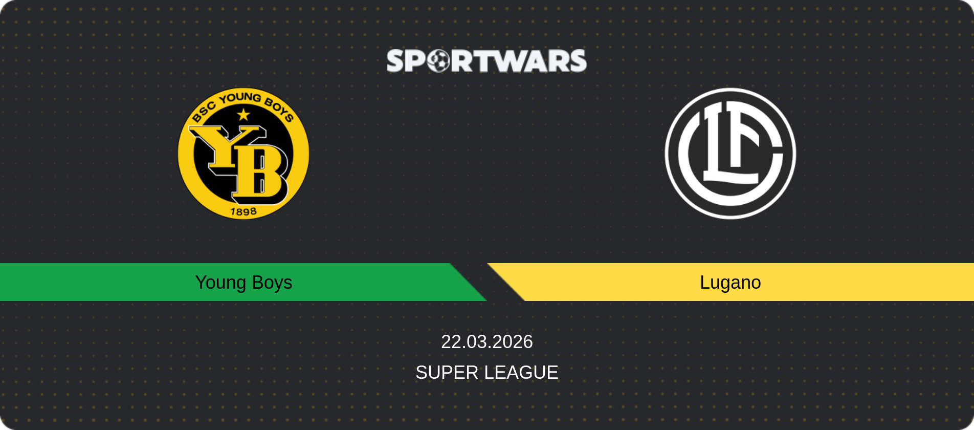 Match prediction Young Boys — Lugano, Super League, 22.03.2026