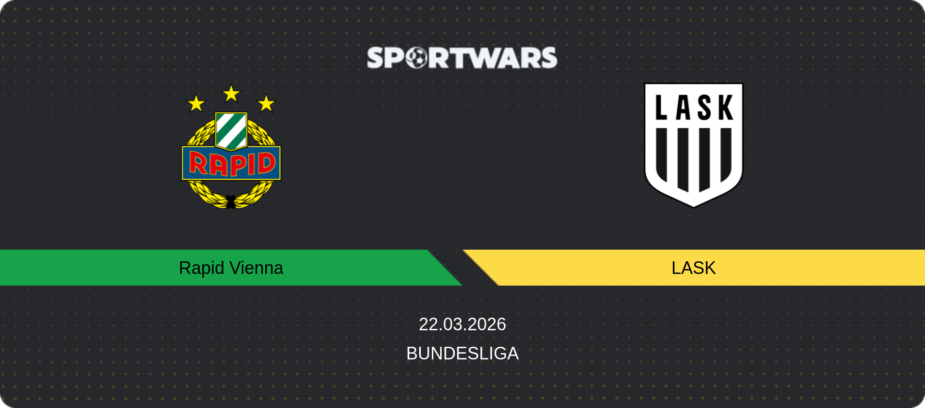 Match prediction Rapid Vienna — LASK, Bundesliga, 22.03.2026