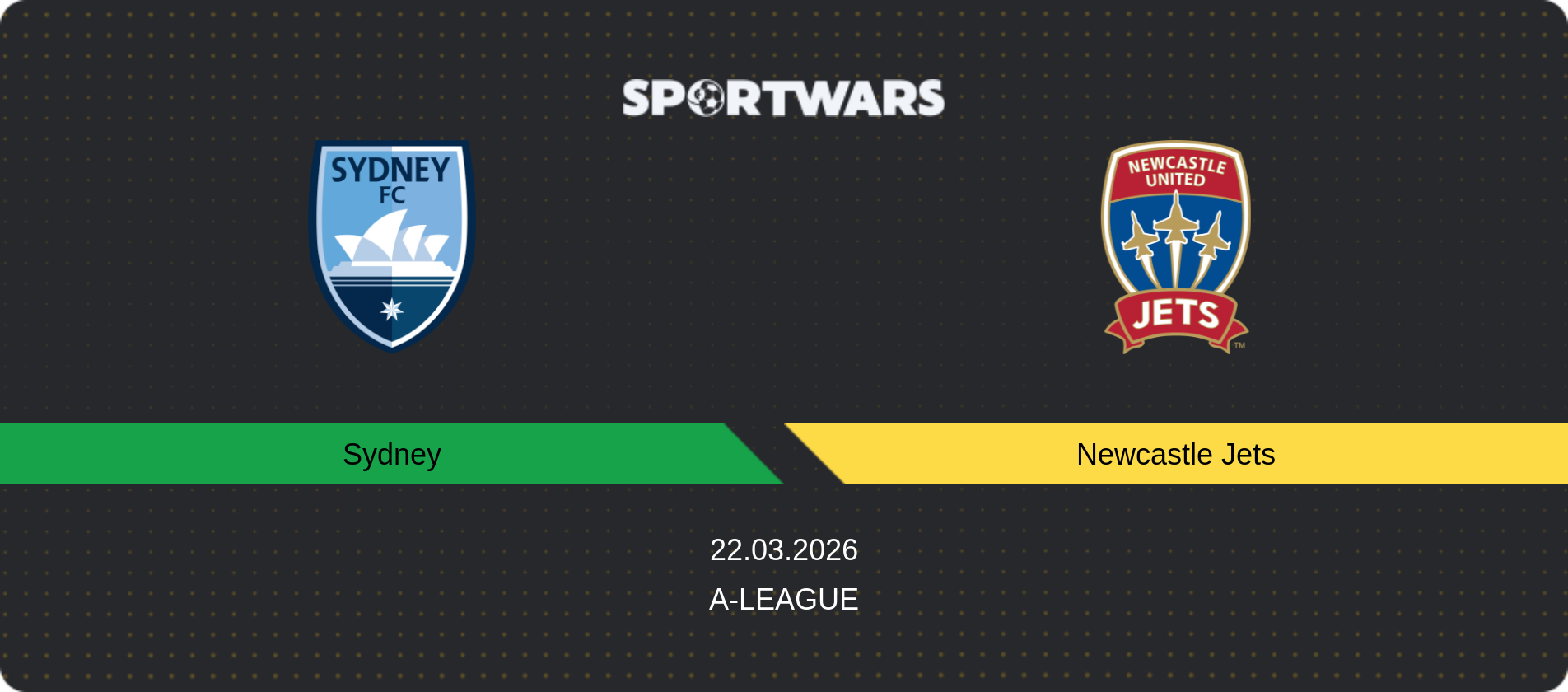 Match prediction Sydney — Newcastle Jets, A-League, 22.03.2026