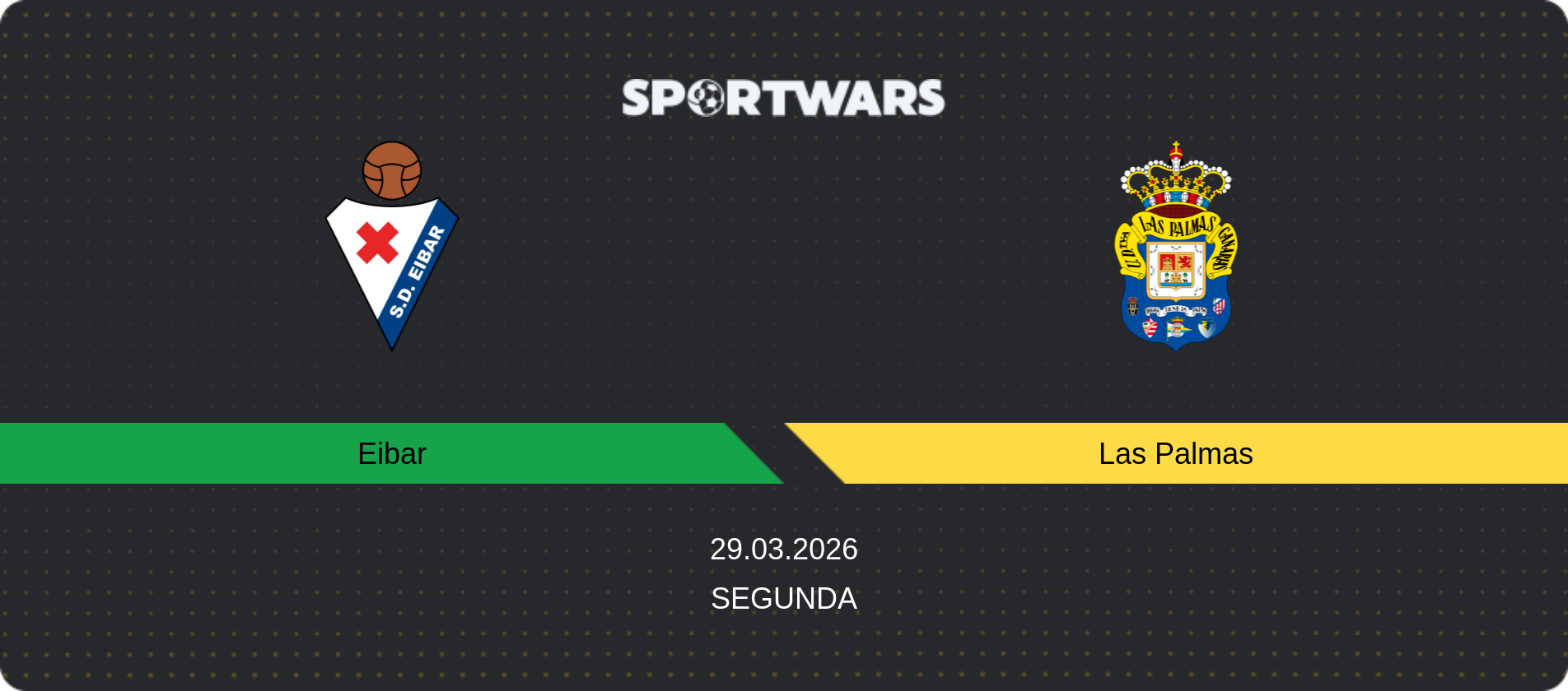 Match prediction Eibar — Las Palmas, Segunda, 29.03.2026