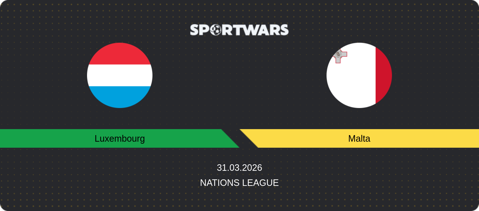 Match prediction Luxembourg — Malta, Nations League, 31.03.2026