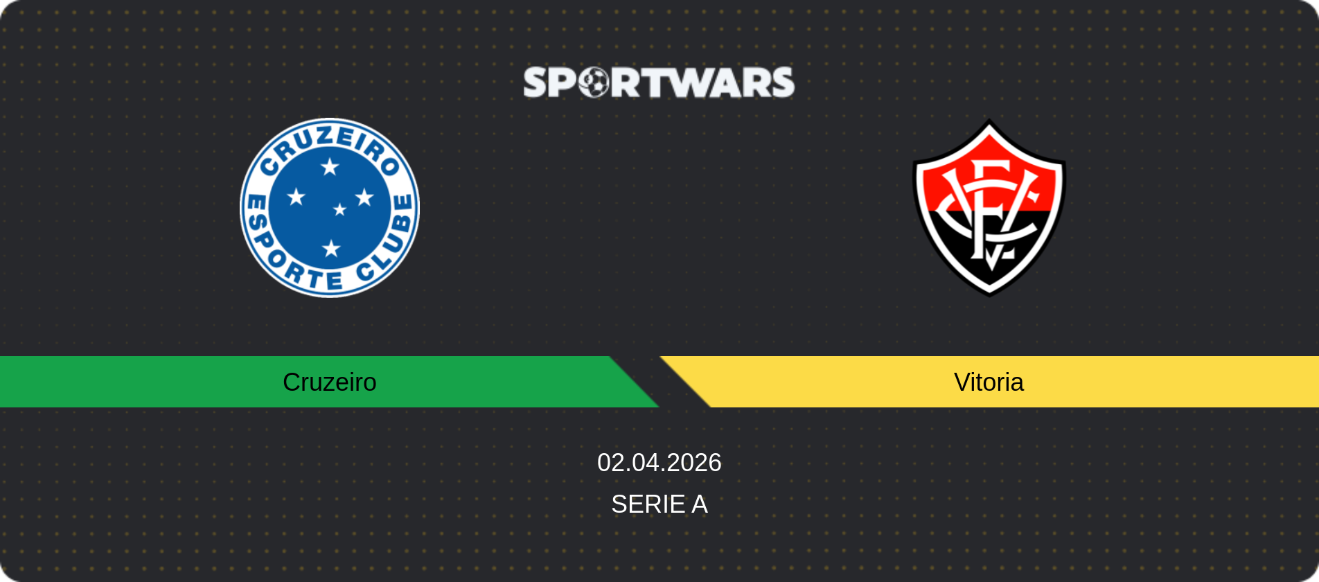 Match prediction Cruzeiro — Vitoria, Serie A, 02.04.2026