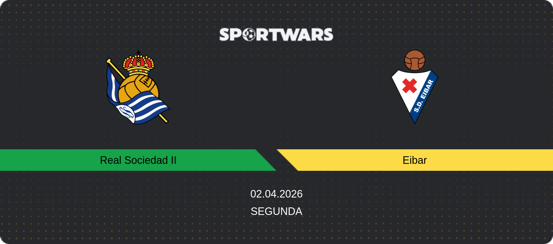 Match prediction Real Sociedad II — Eibar, Segunda, 02.04.2026