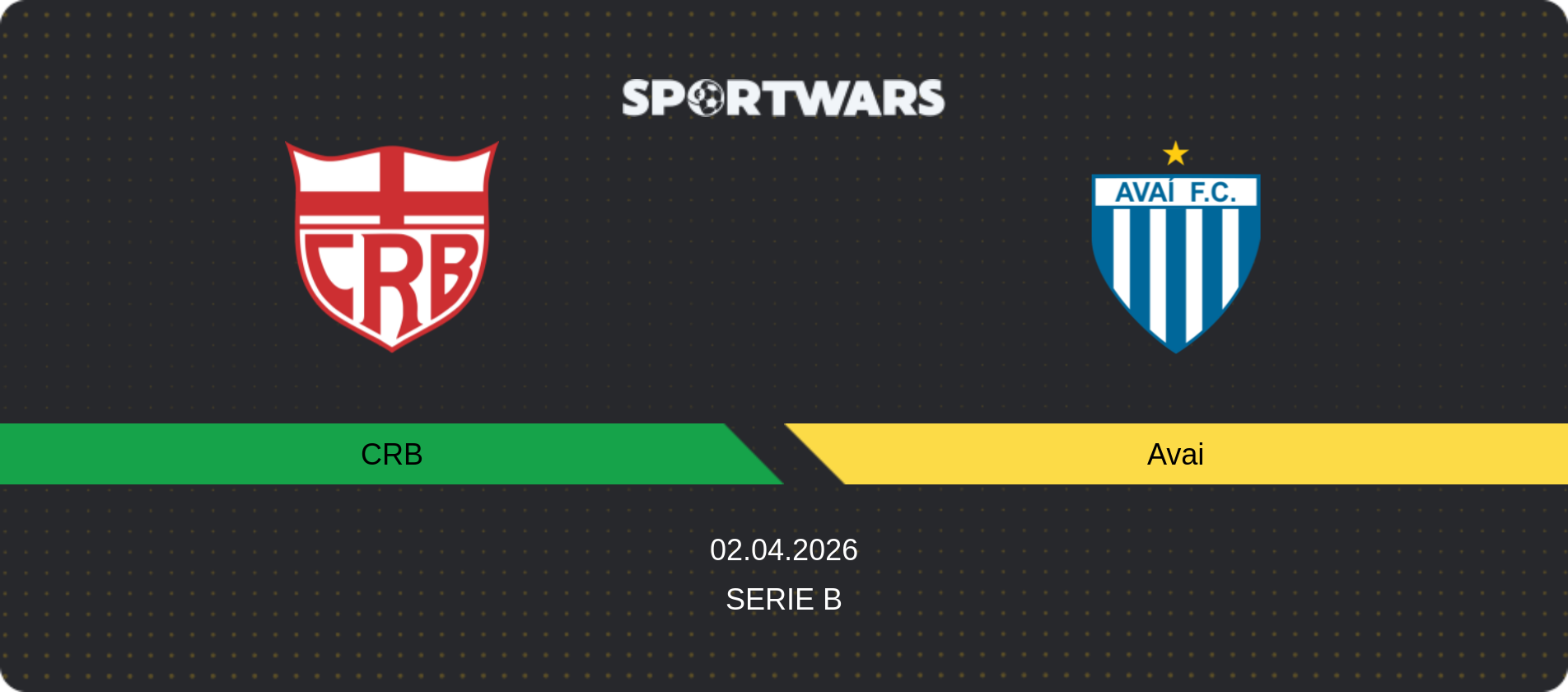 Match prediction CRB — Avai, Serie B, 02.04.2026