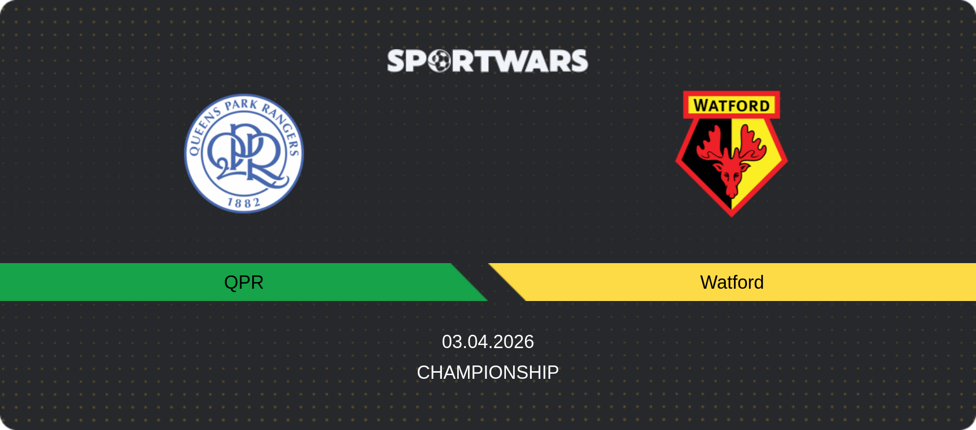 Match prediction QPR — Watford, Championship, 03.04.2026