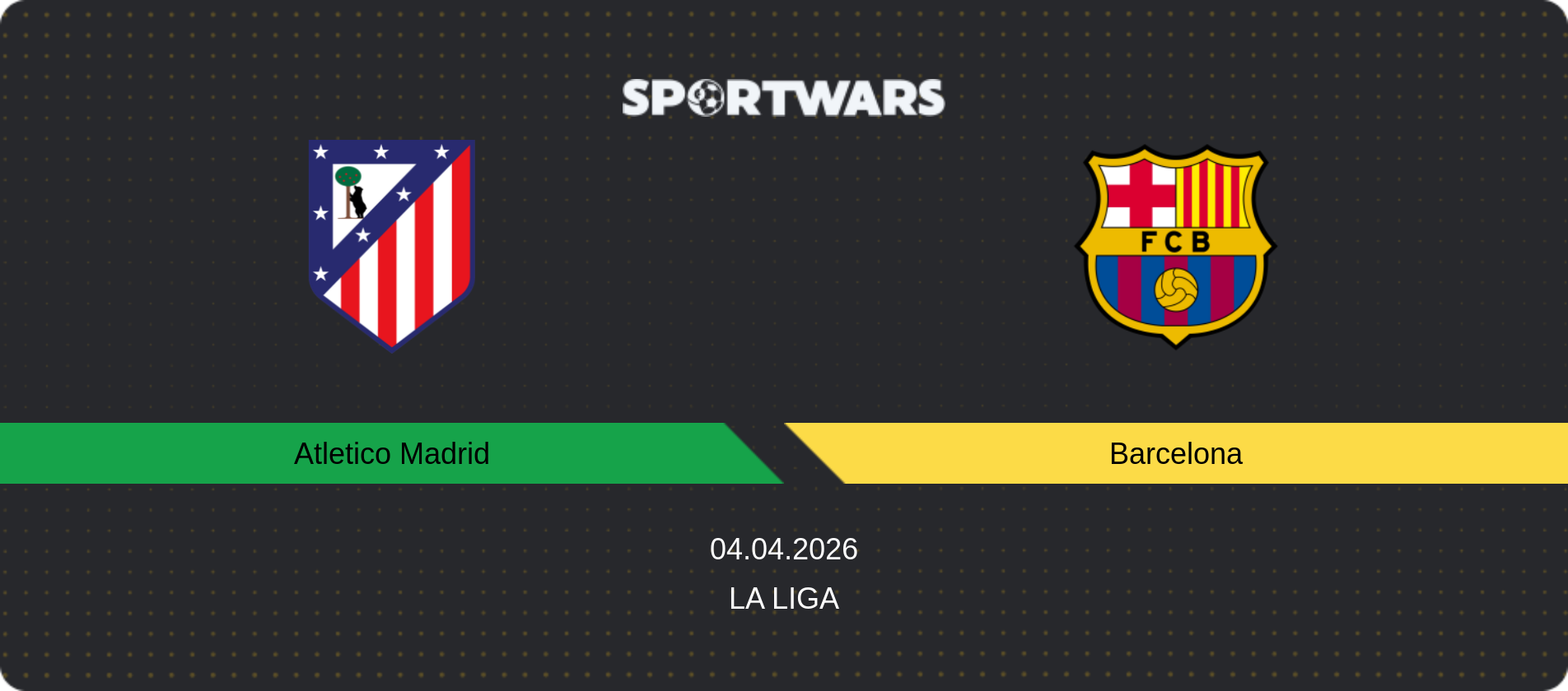 Match prediction Atletico Madrid — Barcelona, La Liga, 04.04.2026