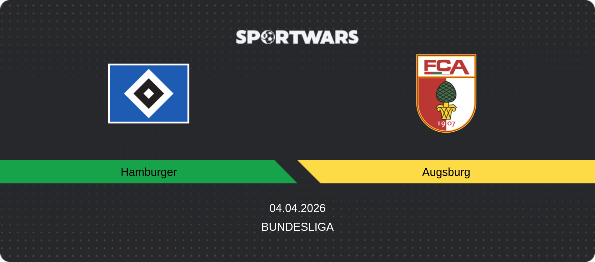 Match prediction Hamburger — Augsburg, Bundesliga, 04.04.2026