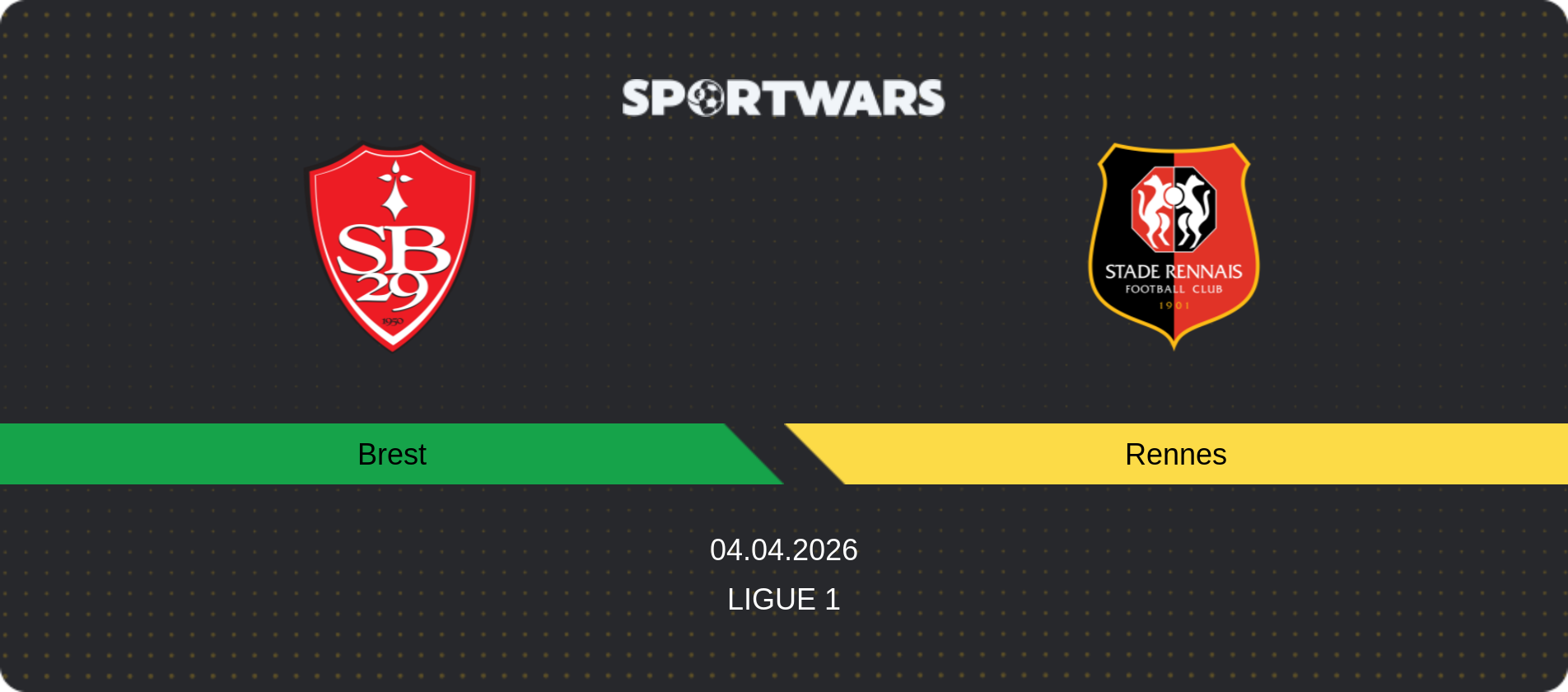 Match prediction Brest — Rennes, Ligue 1, 04.04.2026