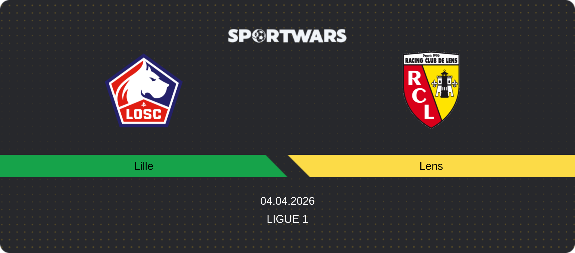 Match prediction Lille — Lens, Ligue 1, 04.04.2026