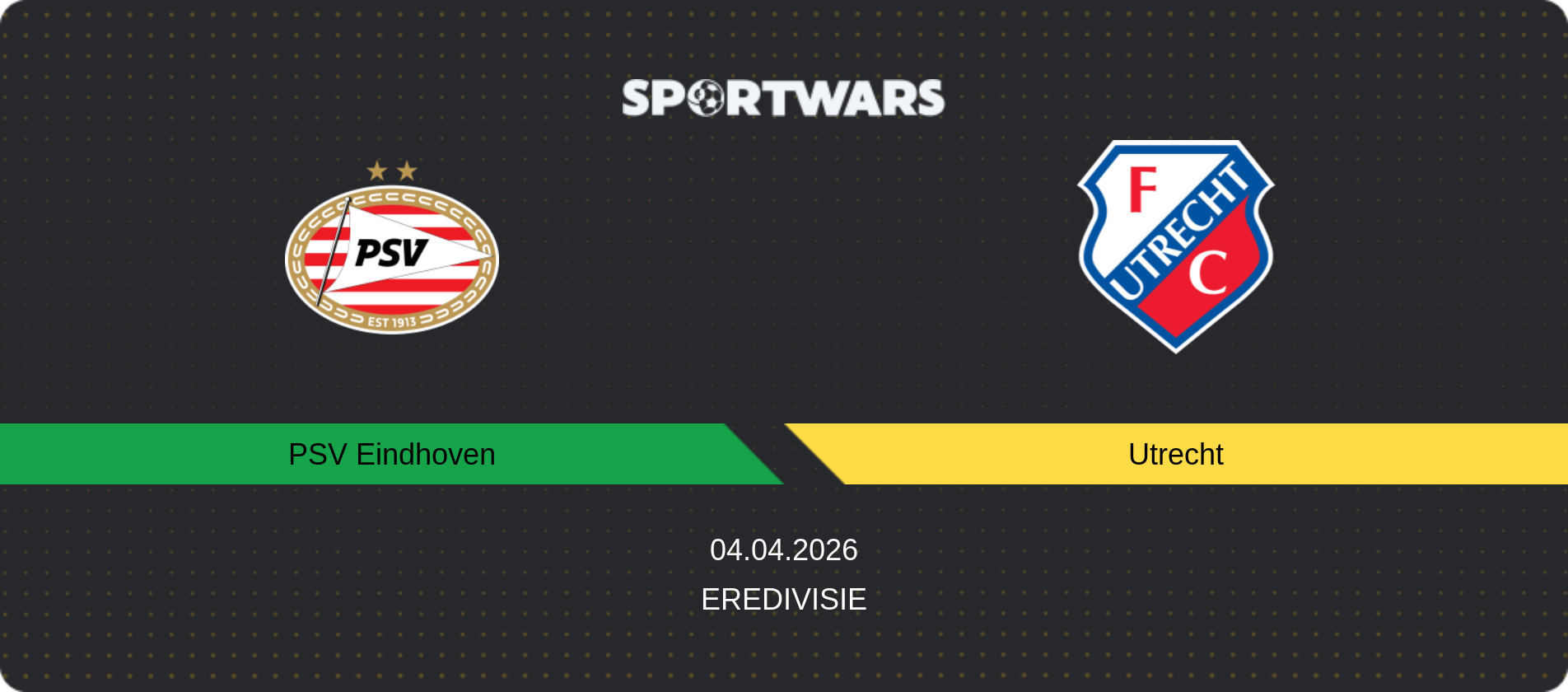 Match prediction PSV Eindhoven — Utrecht, Eredivisie, 04.04.2026