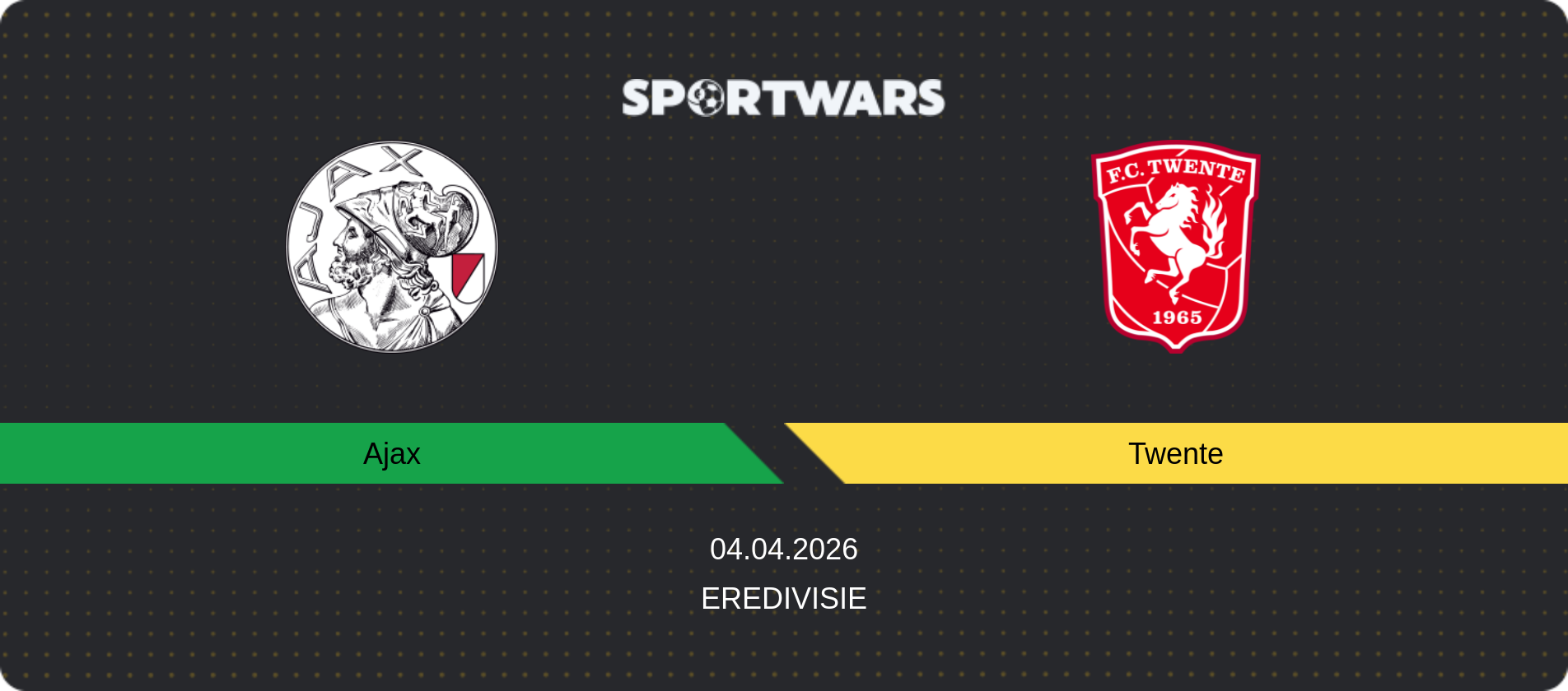 Match prediction Ajax — Twente, Eredivisie, 04.04.2026