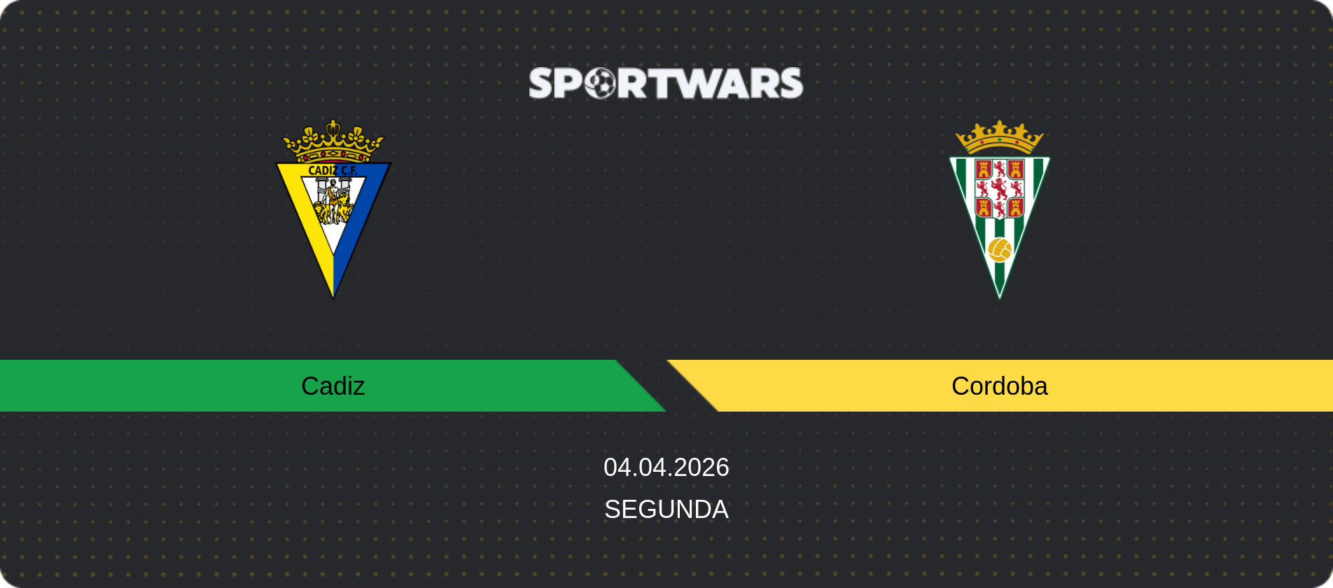 Match prediction Cadiz — Cordoba, Segunda, 04.04.2026