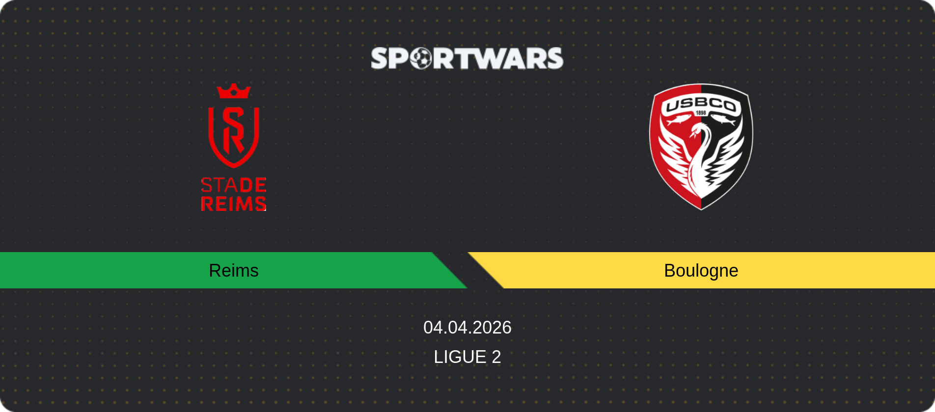 Match prediction Reims — Boulogne, Ligue 2, 04.04.2026