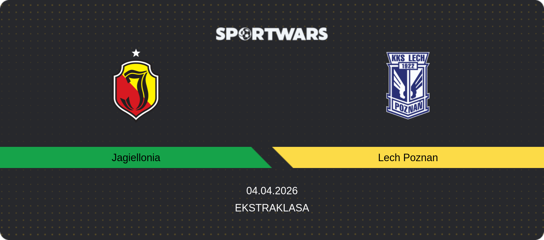 Match prediction Jagiellonia — Lech Poznan, Ekstraklasa, 04.04.2026