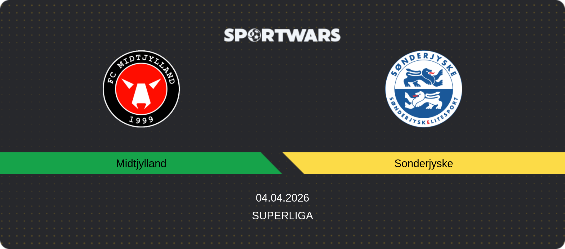 Match prediction Midtjylland — Sonderjyske, Superliga, 04.04.2026