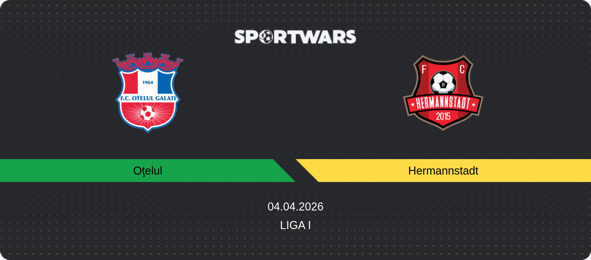 Match prediction Oţelul — Hermannstadt, Liga I, 04.04.2026