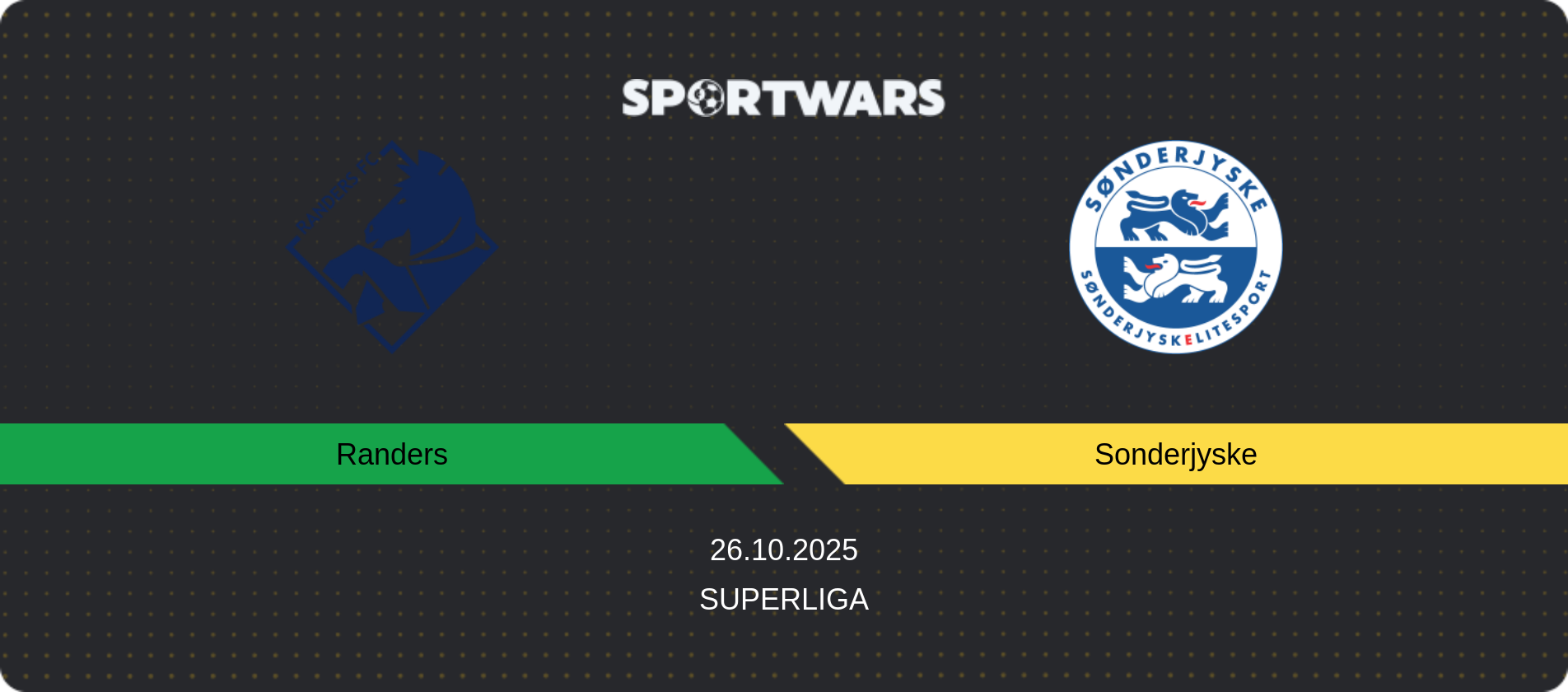 Match prediction Randers — Sonderjyske, Superliga, 26.10.2025