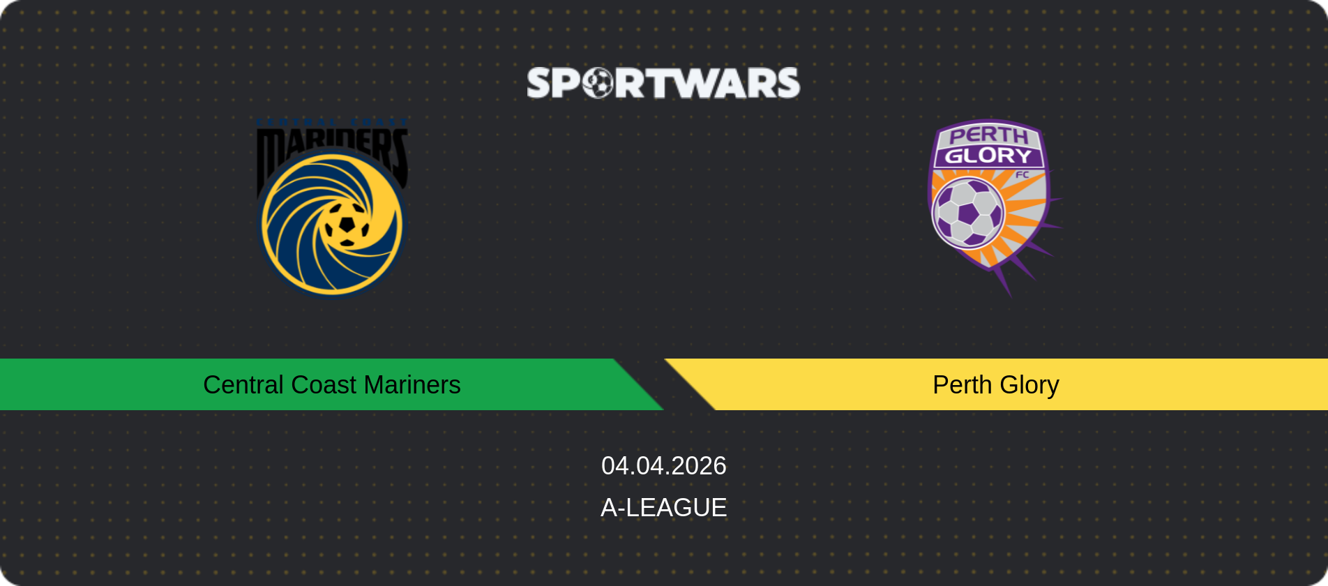Match prediction Central Coast Mariners — Perth Glory, A-League, 04.04.2026