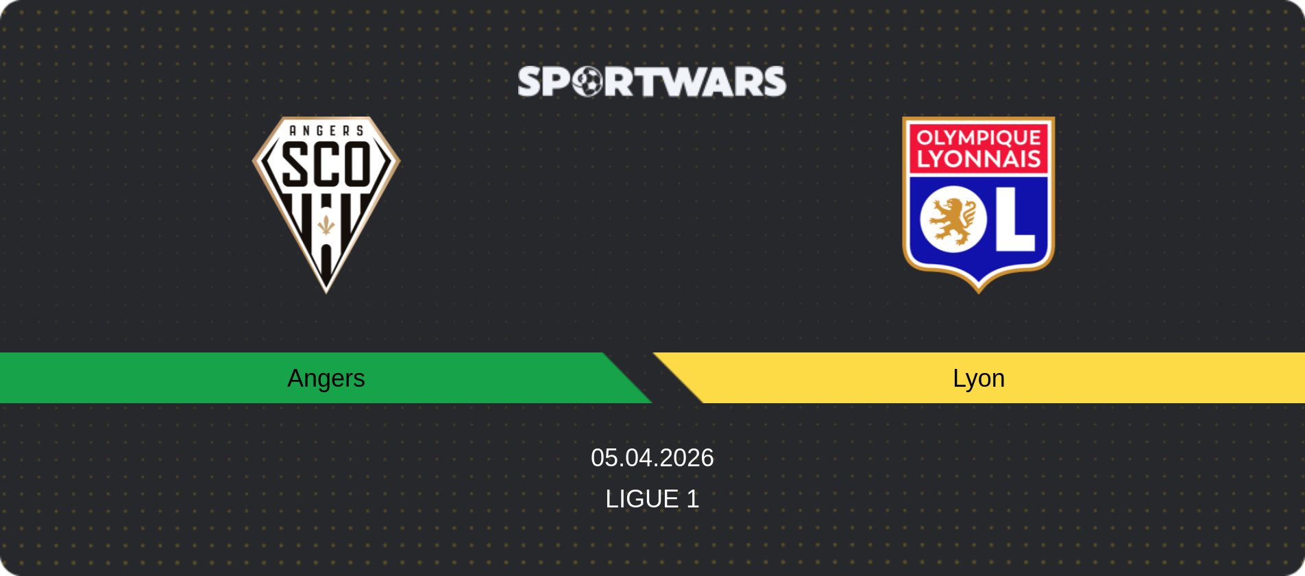 Match prediction Angers — Lyon, Ligue 1, 05.04.2026