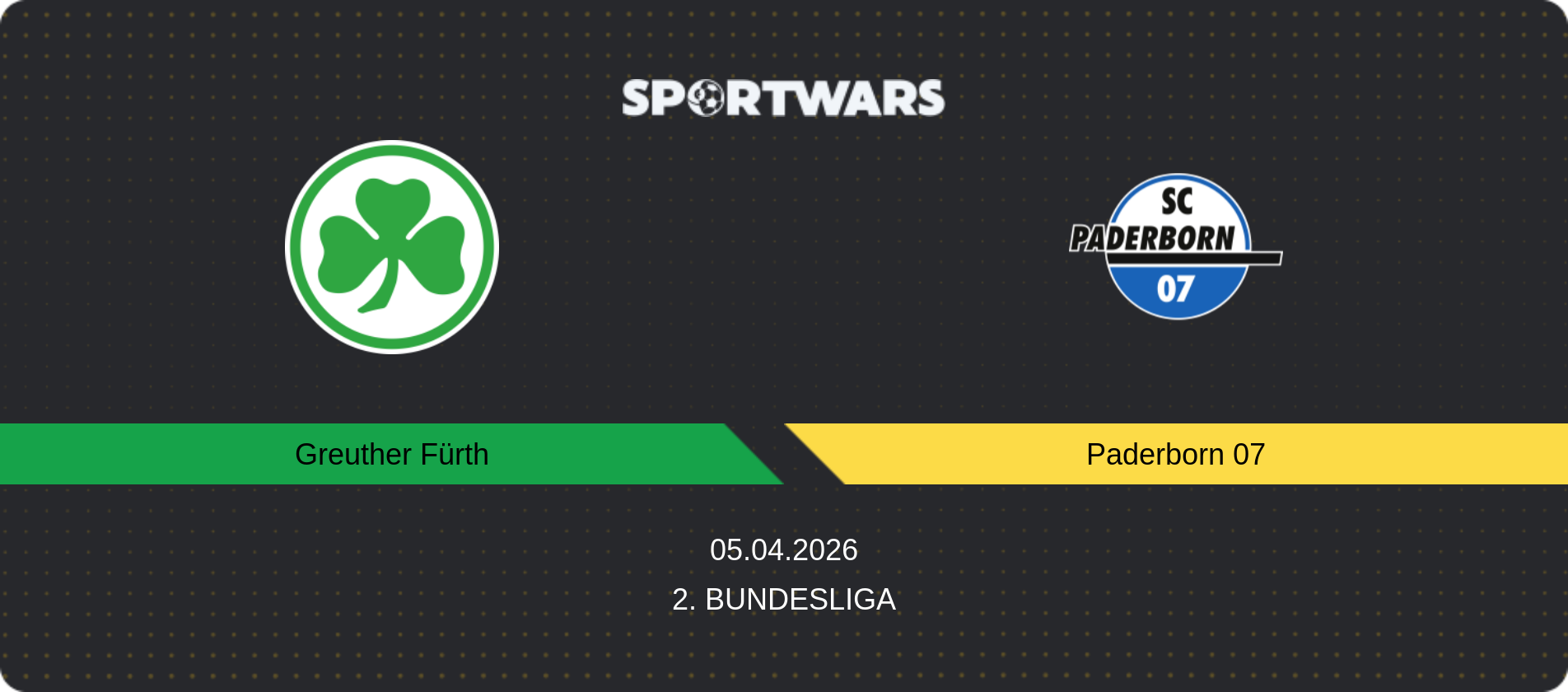Match prediction Greuther Fürth — Paderborn 07, 2. Bundesliga, 05.04.2026