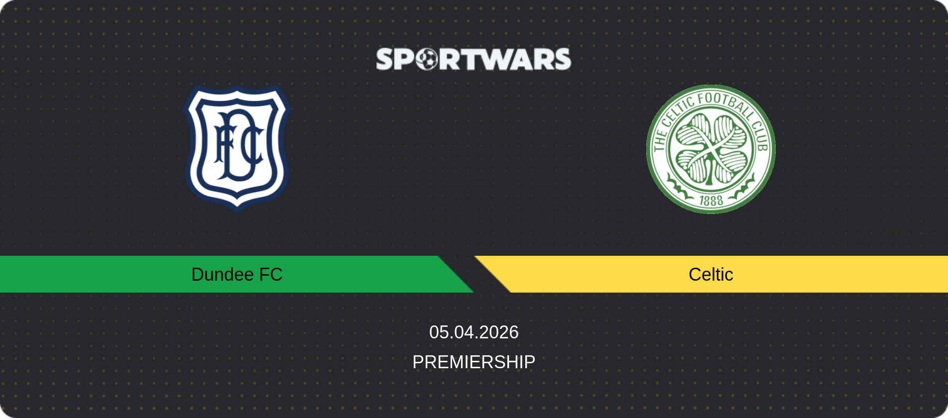 Match prediction Dundee FC — Celtic, Premiership, 05.04.2026