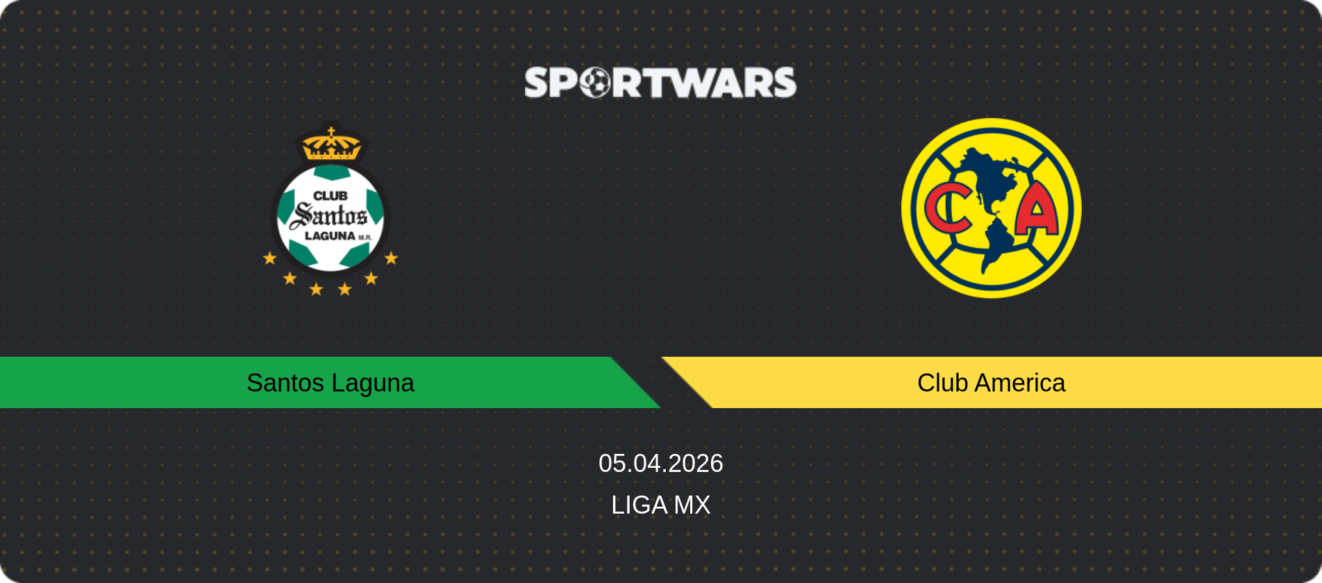 Match prediction Santos Laguna — Club America, Liga MX, 05.04.2026
