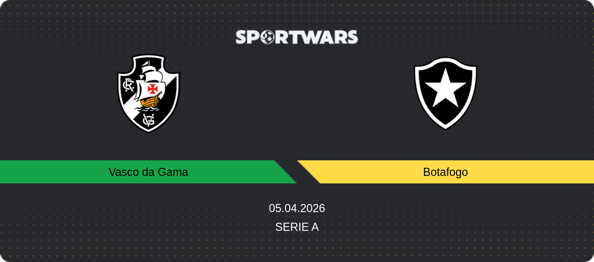 Match prediction Vasco da Gama — Botafogo, Serie A, 05.04.2026