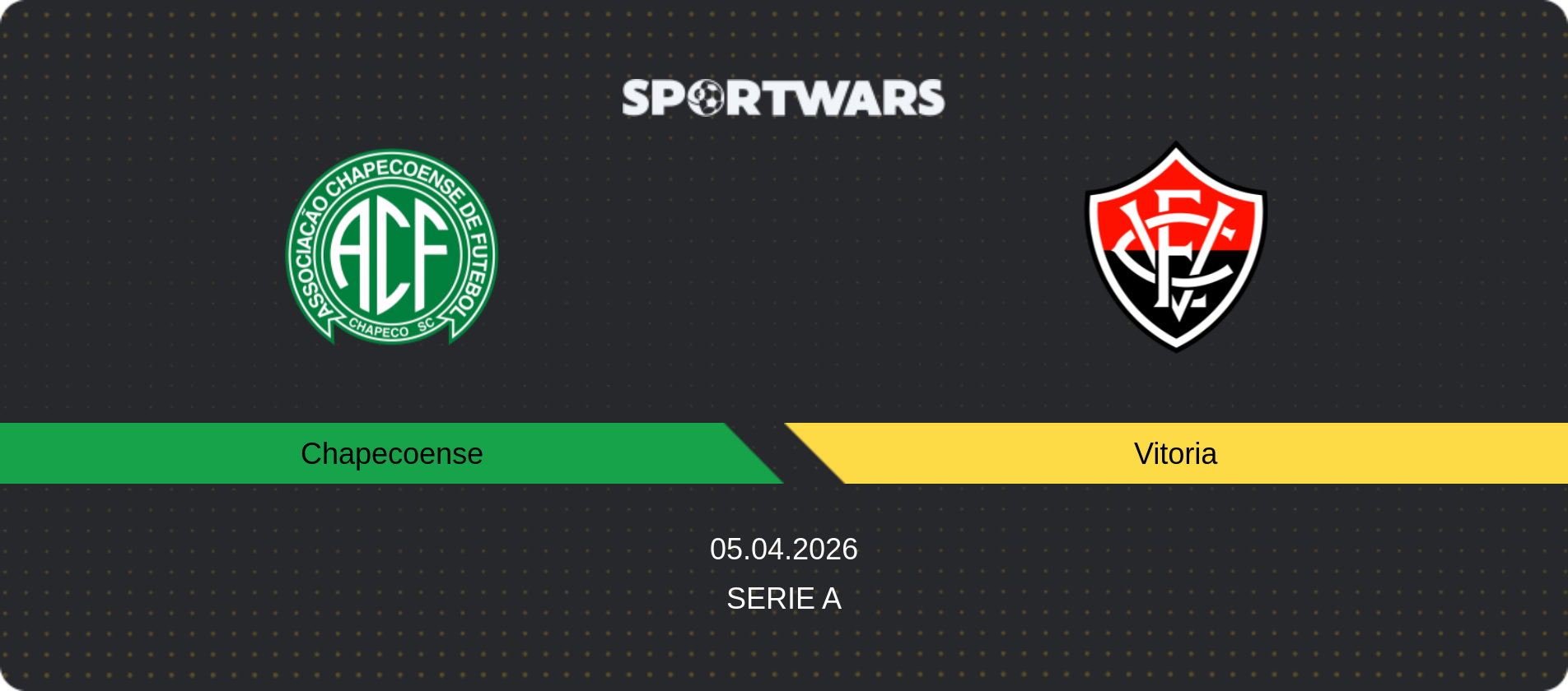 Match prediction Chapecoense — Vitoria, Serie A, 05.04.2026