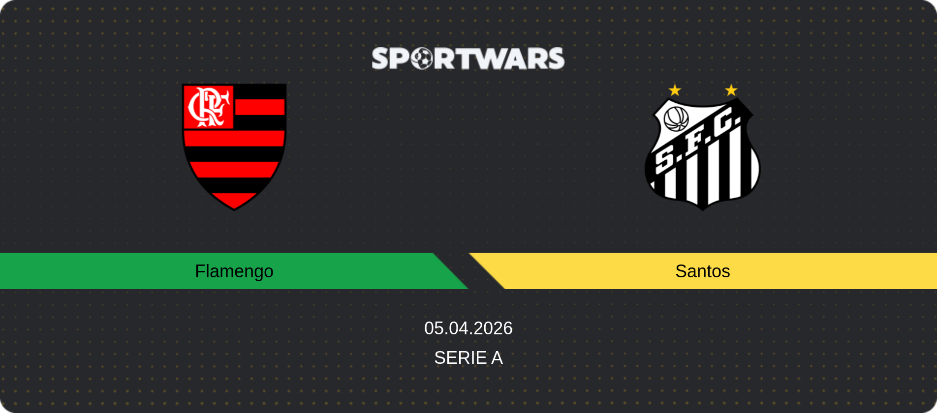 Match prediction Flamengo — Santos, Serie A, 05.04.2026