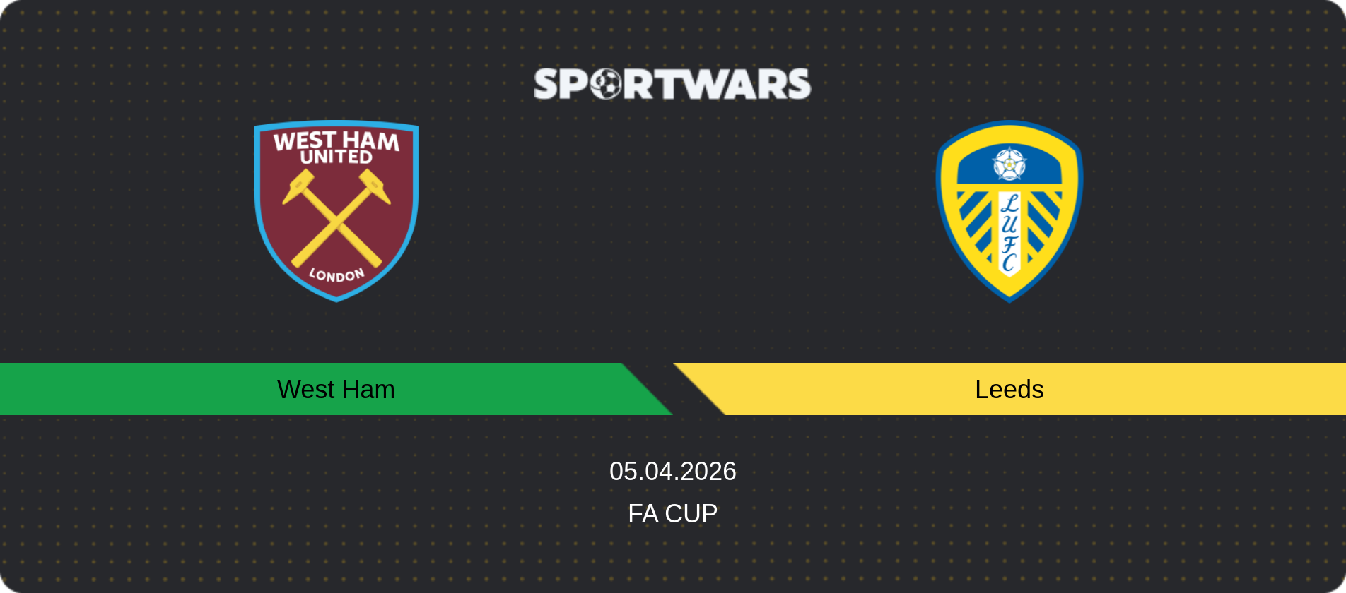 Match prediction West Ham — Leeds, FA Cup, 05.04.2026