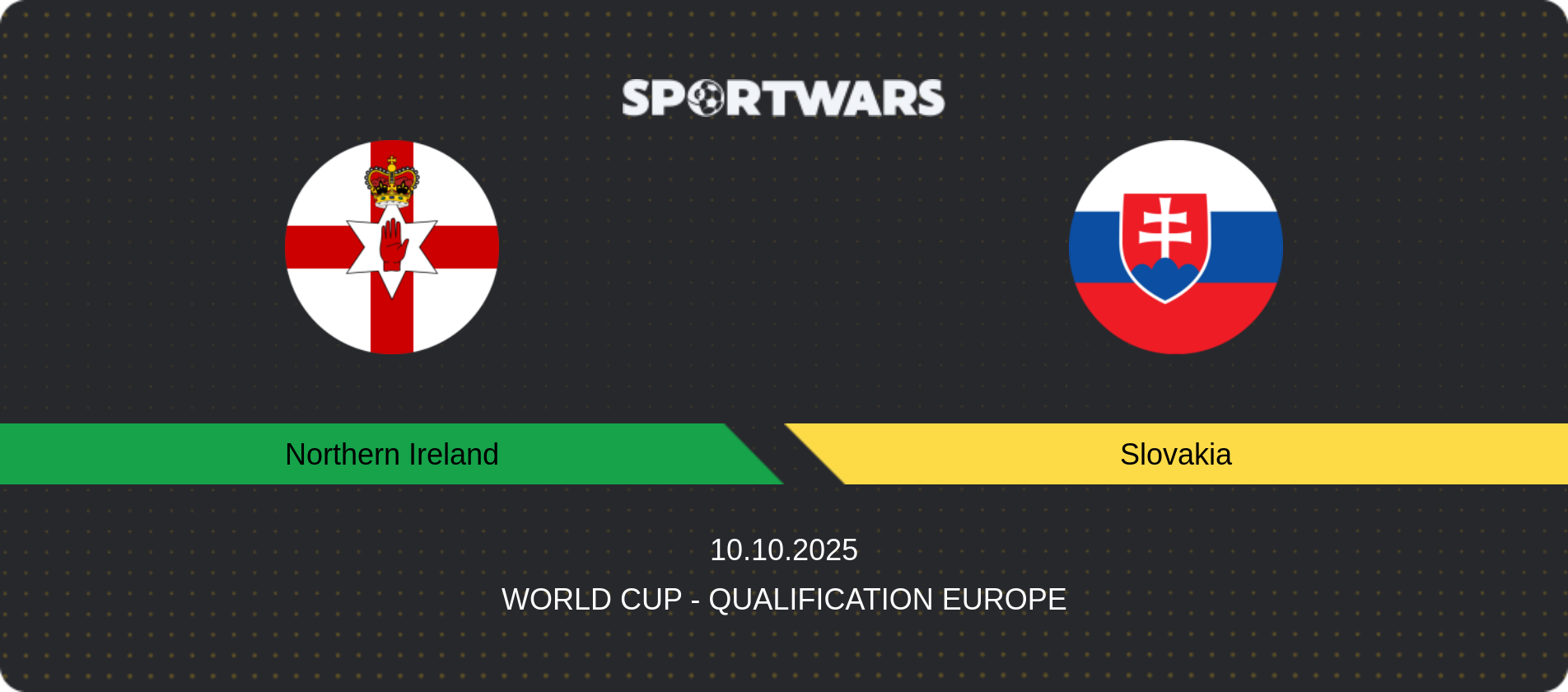 Match prediction Northern Ireland — Slovakia, World Cup - Qualification Europe, 10.10.2025