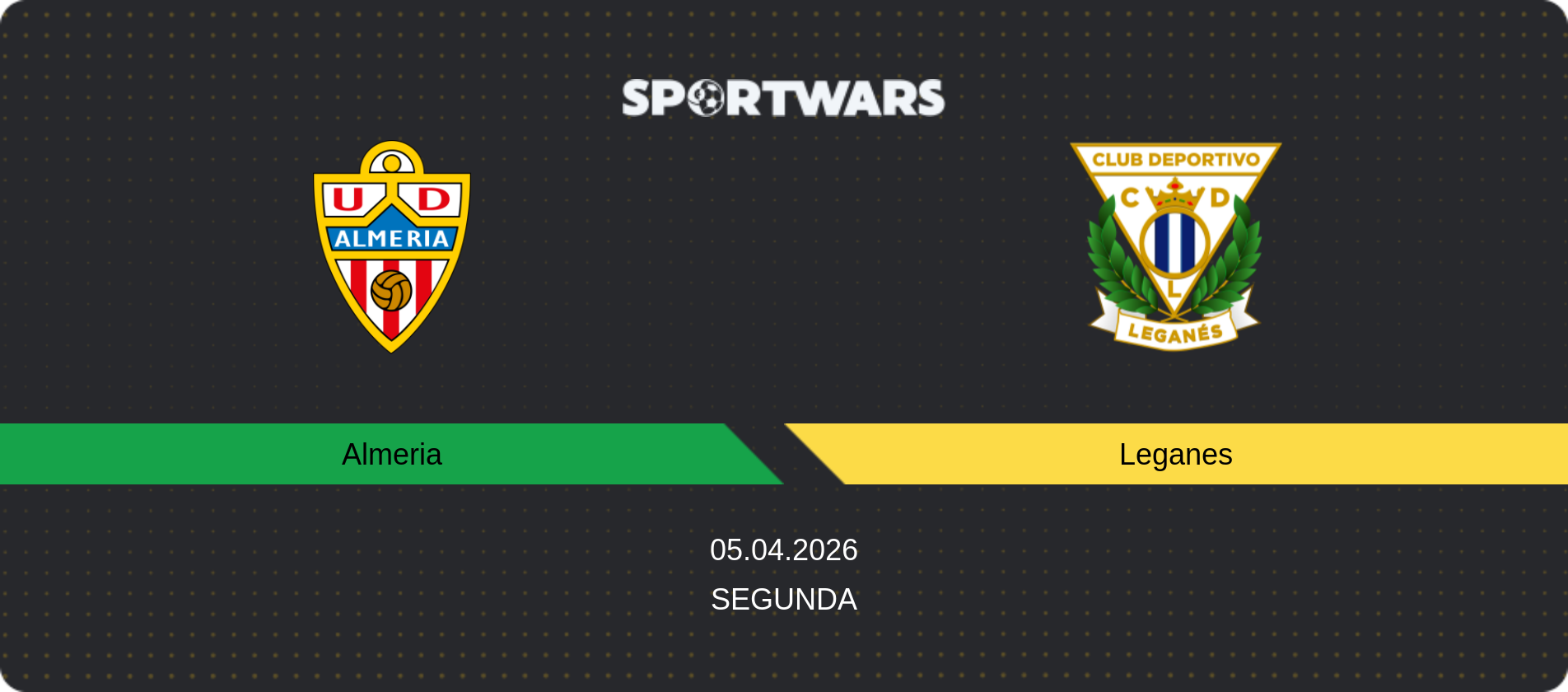 Match prediction Almeria — Leganes, Segunda, 05.04.2026