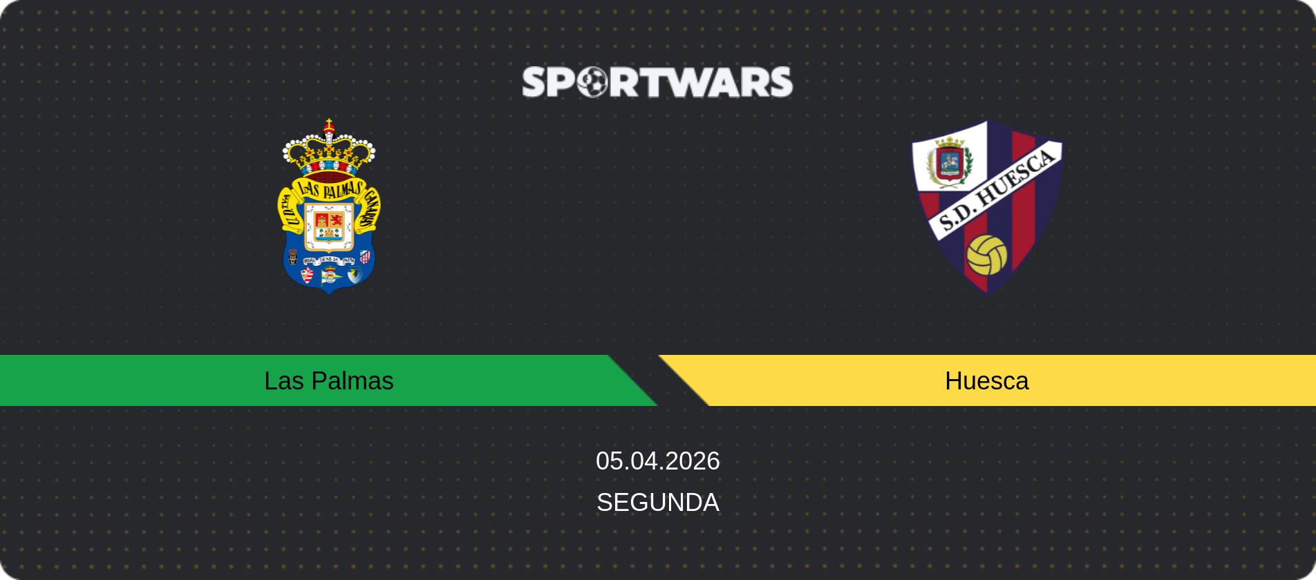 Match prediction Las Palmas — Huesca, Segunda, 05.04.2026