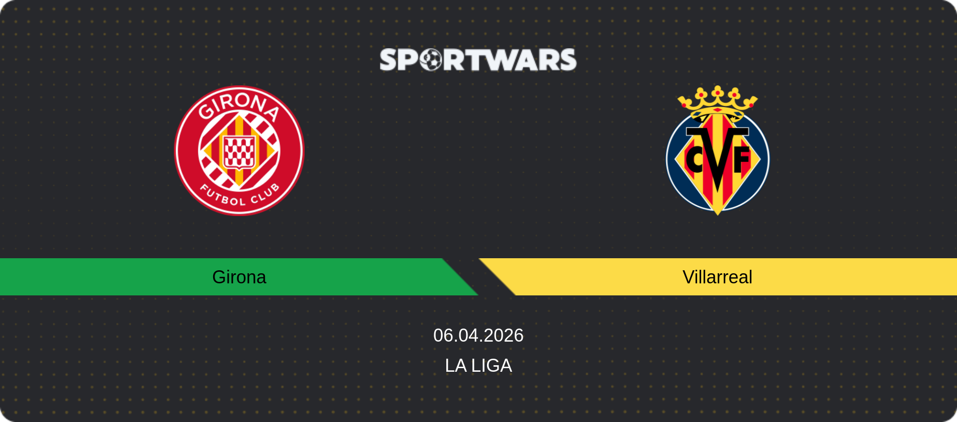Match prediction Girona — Villarreal, La Liga, 06.04.2026