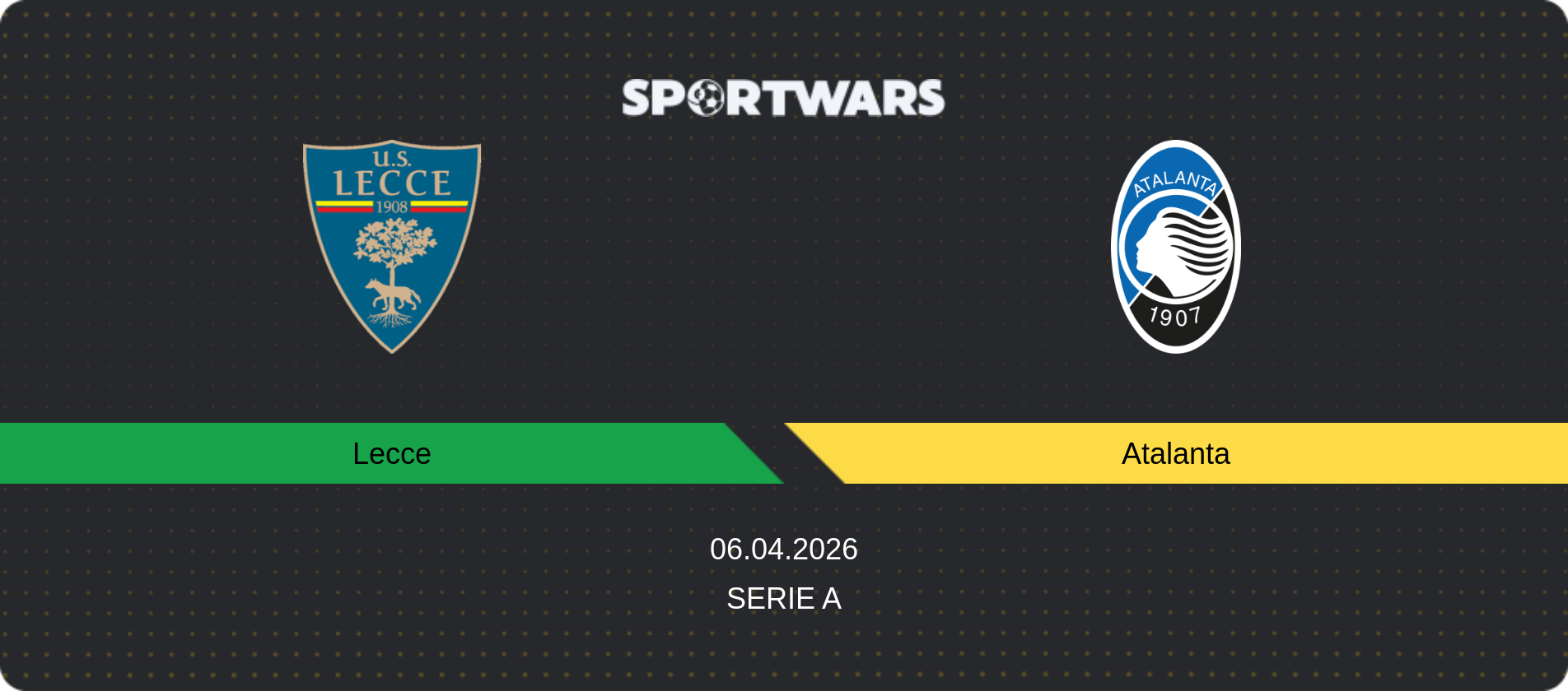 Match prediction Lecce — Atalanta, Serie A, 06.04.2026