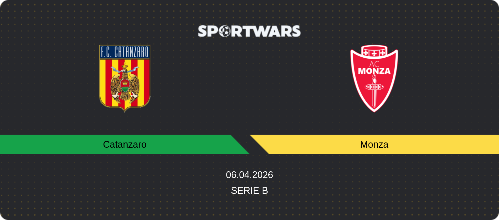 Match prediction Catanzaro — Monza, Serie B, 06.04.2026