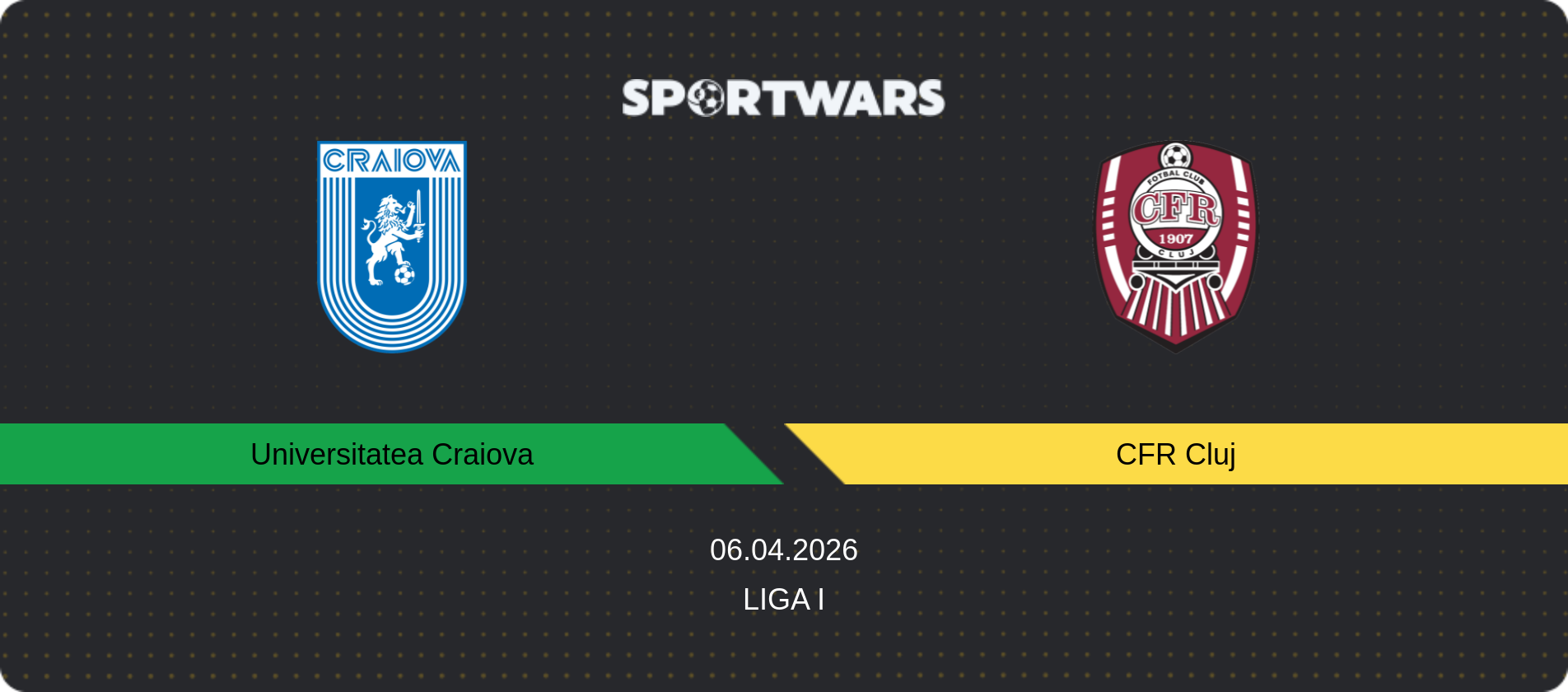 Match prediction Universitatea Craiova — CFR Cluj, Liga I, 06.04.2026