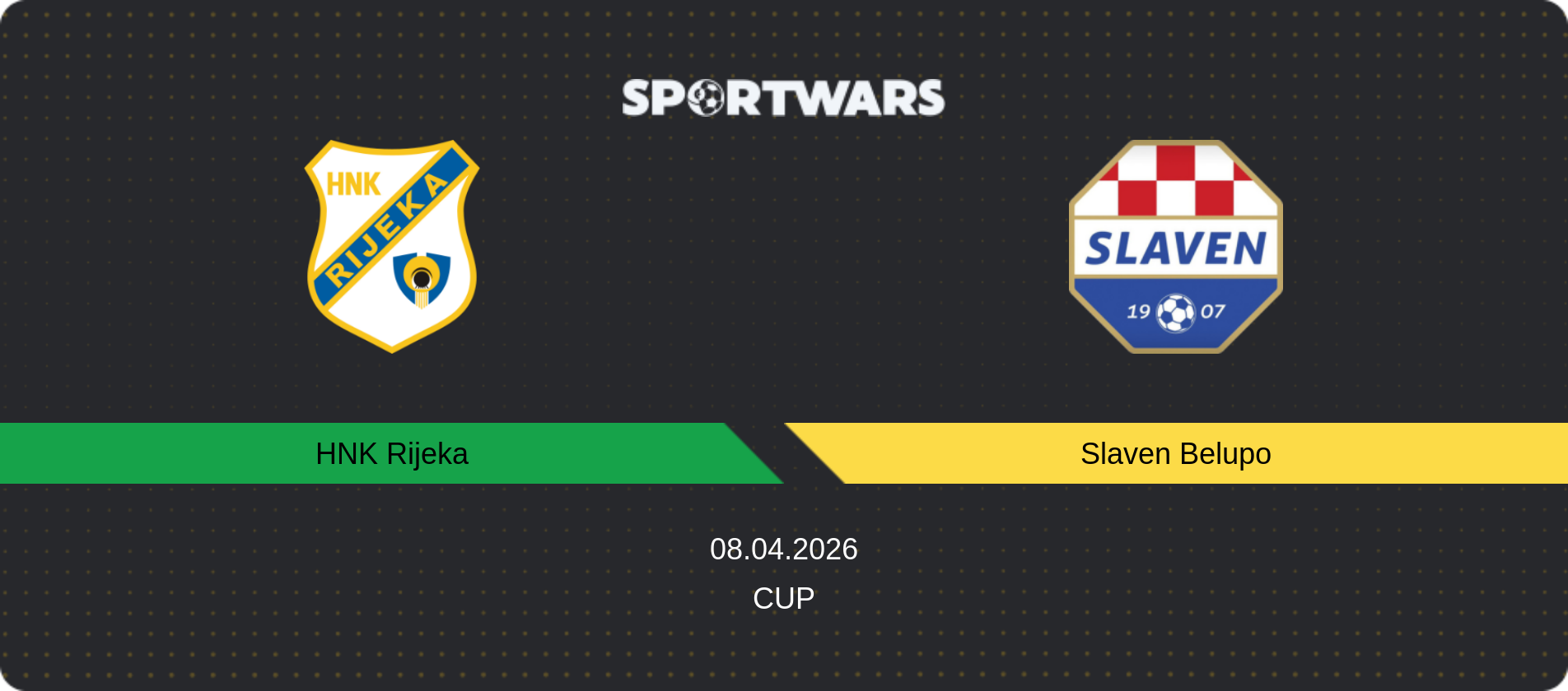 Match prediction HNK Rijeka — Slaven Belupo, Cup, 08.04.2026