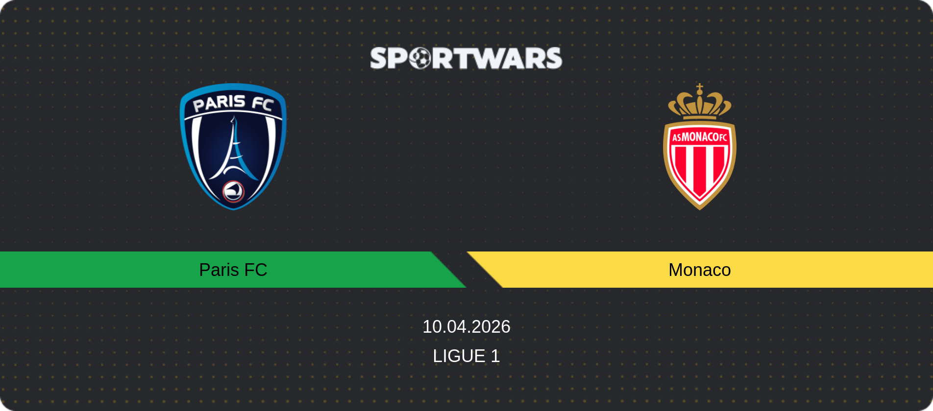Match prediction Paris FC — Monaco, Ligue 1, 10.04.2026