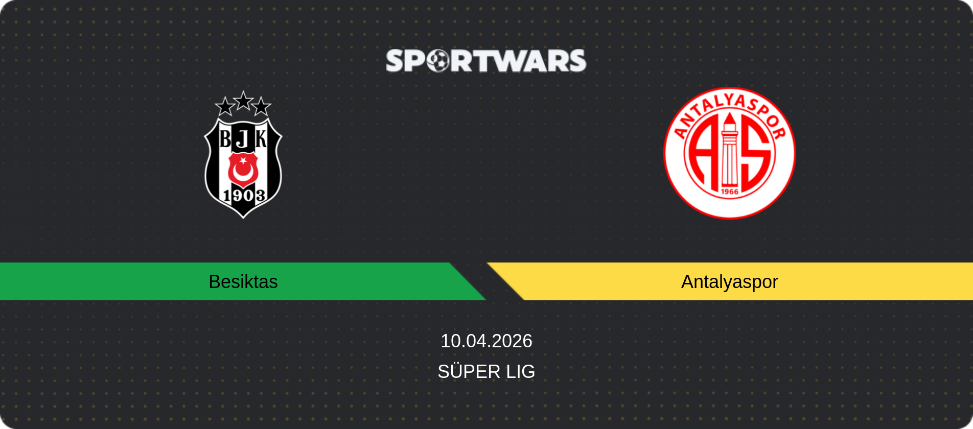 Match prediction Besiktas — Antalyaspor, Süper Lig, 10.04.2026