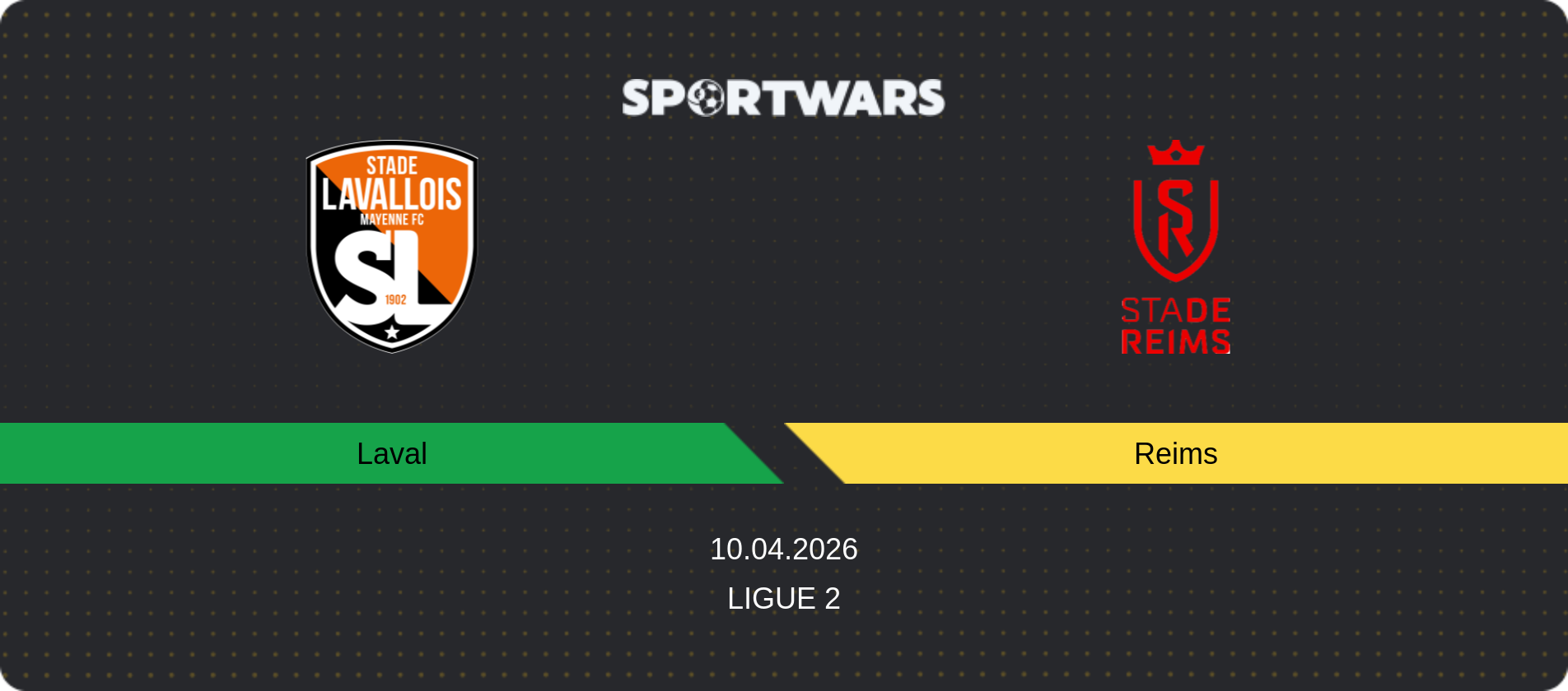 Match prediction Laval — Reims, Ligue 2, 10.04.2026