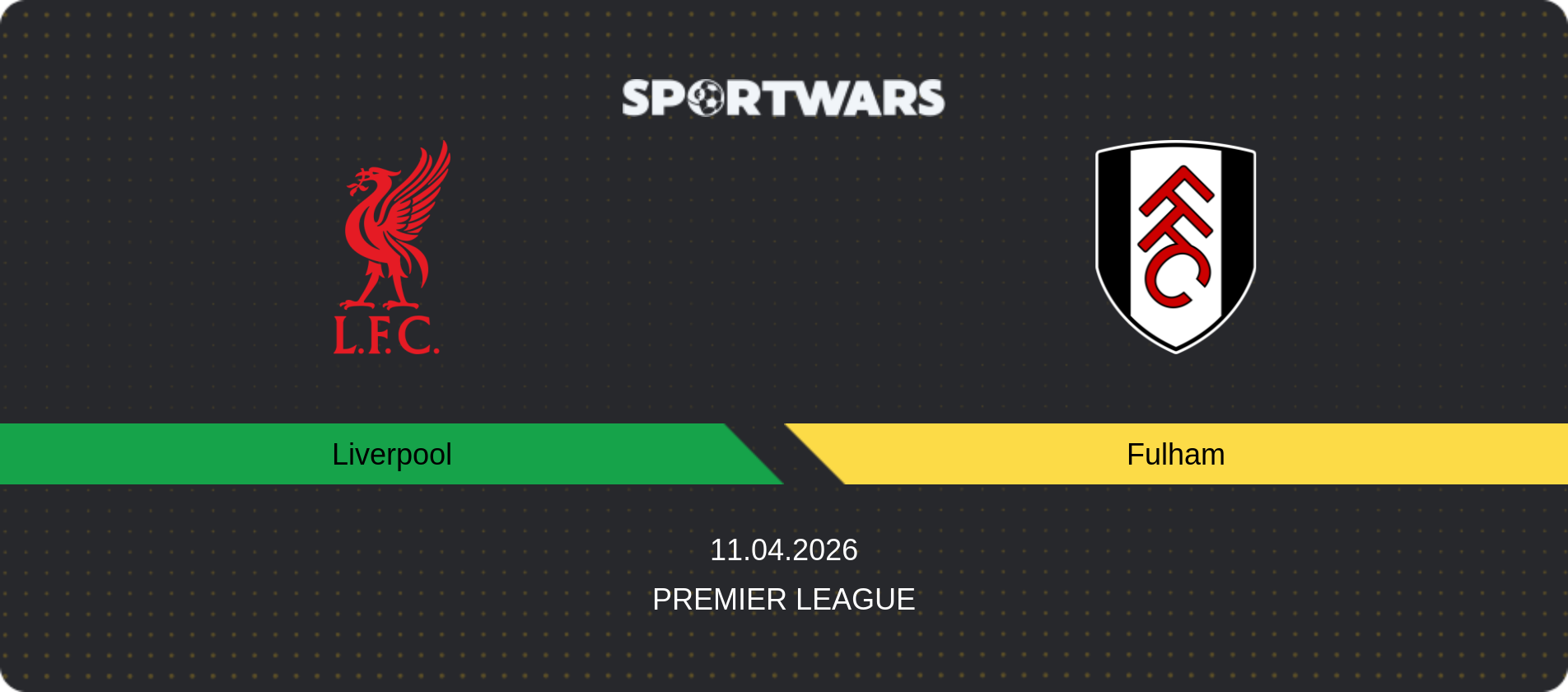 Match prediction Liverpool — Fulham, Premier League, 11.04.2026