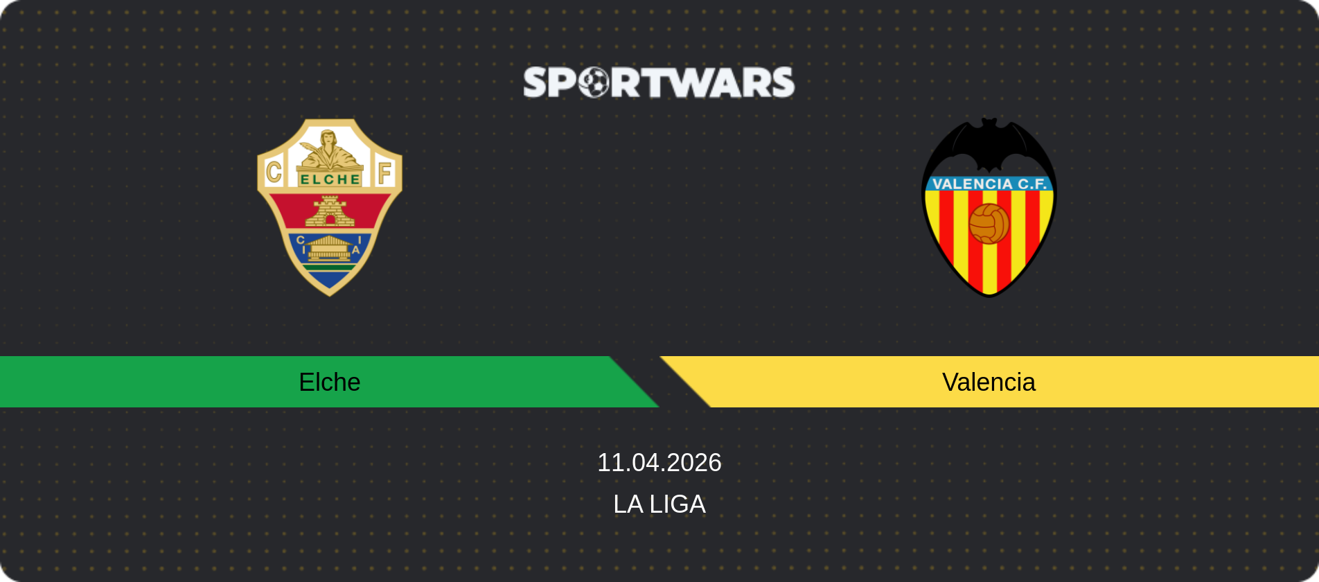 Match prediction Elche — Valencia, La Liga, 11.04.2026