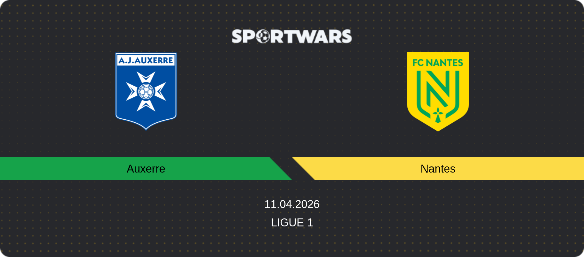 Match prediction Auxerre — Nantes, Ligue 1, 11.04.2026