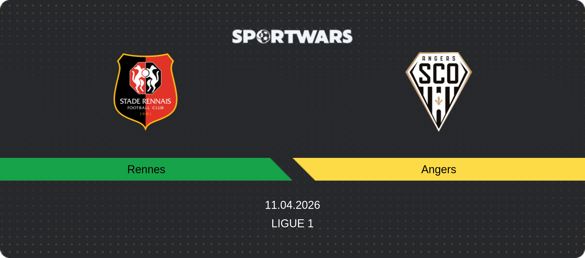 Match prediction Rennes — Angers, Ligue 1, 11.04.2026